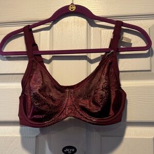 Liz Claiborne Lace Underwire Bra - Deep Burgundy